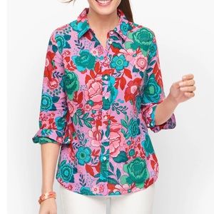 Talbots cotton button up top.
